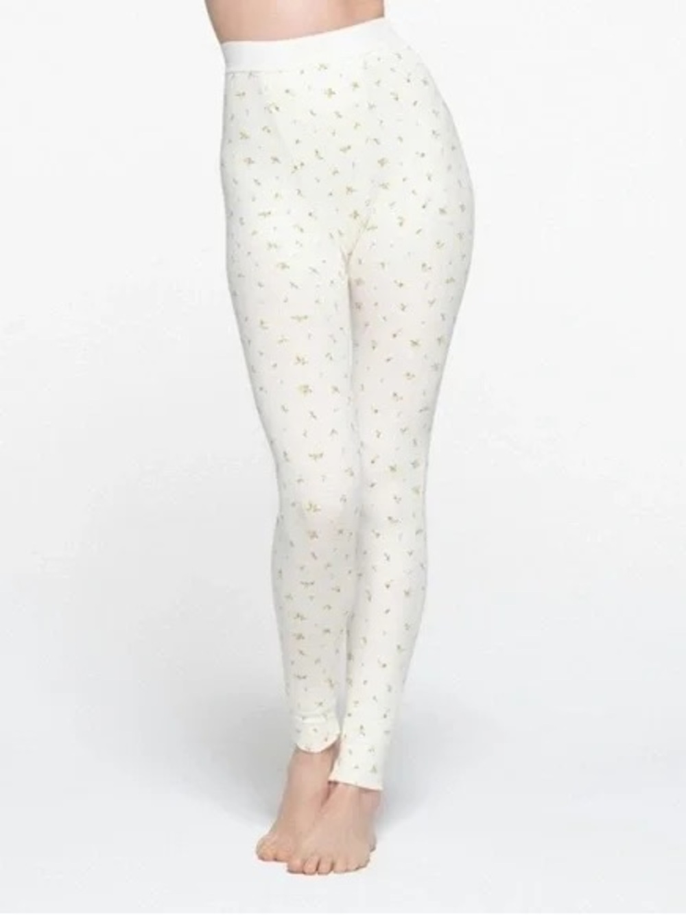NWOT Skims Rib Leggings Marigold Rosebud Print